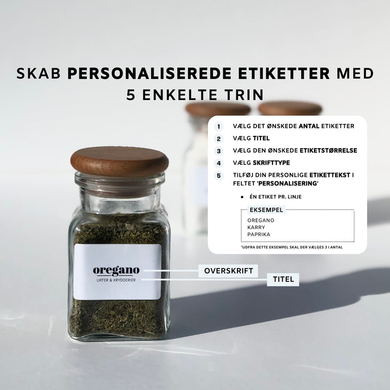 PERSONALISEREDE ETIKETTER